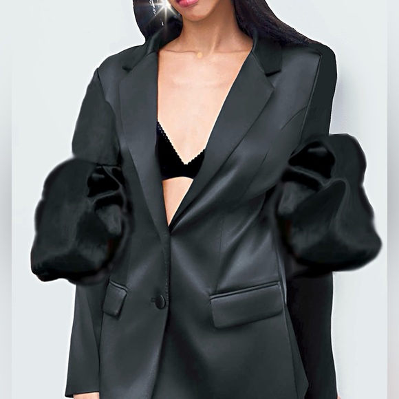 Gigot Sleeve Breasted Blazer - Picture 1 of 16